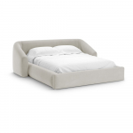 Beež polsterdatud kaheinimesevoodi, koos panipaiga ja restiga 160x200 cm Campi &ndash; Cosmopolitan Design