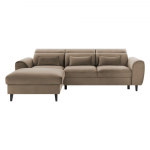 Helepruun sametist lahtik&auml;iv/sahtliga nurgadiivan (vasak nurk/lamamisosaga) Foble &ndash; ELTAP