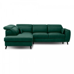 Roheline sametist lahtik&auml;iv/sahtliga nurgadiivan (vasak nurk/L-kujuline) Noble &ndash; ELTAP