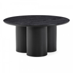 Must &uuml;mmargune kohvilaud &oslash; 80 cm Lua - MOME