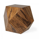 Tumeda naturaalse v&auml;rvi massiivsest &scaron;i&scaron;amipuidust kohvilaud 42x42 cm Egypt - Bizzotto