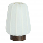 Valge metallist laualamp tekstiilist varjuga (k&otilde;rgus 29 cm) Bibia - Light & Living