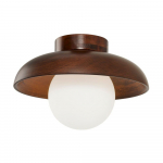 Pruun laelamp klaasist varjuga, &oslash; 24 cm Elsa - Opviq lights