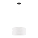 Valge linane ripplamp &oslash; 38 cm Linnet - Nova Luce