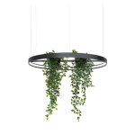 Must alumiiniumist LED-rippvalgusti &oslash; 78 cm RIO - Thoro