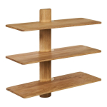 Kahekordne riiul heledast naturaalsest tammepuust 55 cm Calcata - House Nordic