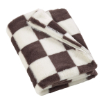 Valge/tumepruun tekk 130x170 cm Cosy Soft Checkerboard - Catherine Lansfield