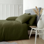 Khaki v&auml;rvi pikendatud flanell-voodipesu kaheinimesevoodile 230x220 cm Brushed - Catherine Lansfield