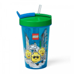 Sinine tass rohelise kaane ja k&otilde;rrega , 500 ml Iconic - LEGO&reg;
