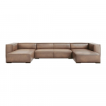 Helepruun nahast nurgadiivan (U-kujuline) Madame - Windsor & Co Sofas