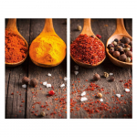 Karastatud klaasist katte komplekt pliidi &auml;&auml;rde 2tk 52x30 cm Curry - Allstar