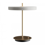Valge timmitav LED laualamp metallvarjundiga (k&otilde;rgus 41,5 cm) Asteria Table - UMAGE
