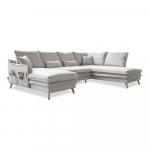 Beež U-kujuline diivanvoodi (parem nurk) Charming Charlie &ndash; Miuform