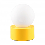 Kollane klaasist varjuga laualamp (k&otilde;rgus 17 cm) Countess - Reality