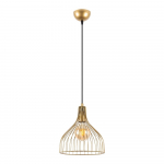 Kuldne rippvalgusti metallist varjuga &oslash; 25 cm Cafu - Opviq lights