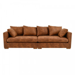 Konjakipruun kunstnahast diivan 266 cm Hamburg - Scandic