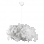 Valge rippvalgusti tekstiilist varjuga Serenity - Opviq lights