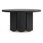 Must &uuml;mmargune tammespooniga diivanilaud &oslash; 78 cm Soft - Woodman