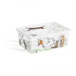 Valge kaanega hoiukarp 37x26x15 cm C Box Style - KIS