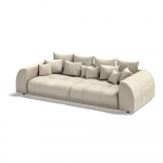 Kreem sametist diivanvoodi 310 cm Vanessa - Ropez