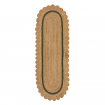 Tumeroheline k&auml;sitsi kootud džuudist vaip 80x230 cm Grace Green - Flair Rugs