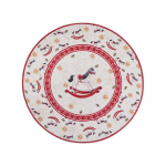 Punane &uuml;mmargune j&otilde;ulumotiiviga vaip &oslash; 160 cm Toy's Delight Rocking Horse - Villeroy&Boch