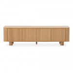 Televiisorilaud tammepuust ja naturaalsest v&auml;rvist 180x50,5x40 cm Padoc - MOME