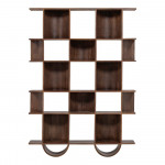 Tumepruun mangopuidust raamaturiiul 130x180x35 cm Sinne - WOOOD
