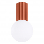 Oranž laevalgusti klaasist varjuga &oslash; 12 cm Orbital - Sollux