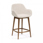 Beež polsterdatud baaritool k&auml;etugedega (istme k&otilde;rgus 66 cm) Konna - Kave Home