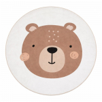 Pruun/kreem pestav laste m&auml;nguvaip &oslash;150 cm Teddy Bear - Mila Home