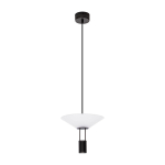 Matt must alumiiniumist LED-rippvalgusti akr&uuml;&uuml;lklaasist varjuga, &oslash; 22 cm Anafi - Nova Luce