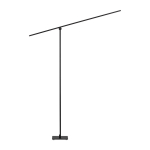 Matt must metallist LED-p&otilde;randalamp painduva/h&auml;mardatava konstruktsiooniga (k&otilde;rgus 144 cm) Tenso - Nova Luce