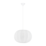 Mattvalge kangast ripplamp &oslash; 50 cm Delina - Nova Luce