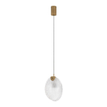 Messingiv&auml;rvi terasest LED-ripplamp klaasist varjuga Shelina - Nova Luce
