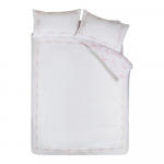 Valge voodipesu kaheinimesevoodile 200x200 cm Bow Embroidery - Catherine Lansfield