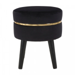 Must polsterdatud jakkar Paris, ⌀ 35 cm - Mauro Ferretti