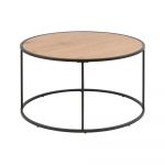 Must &uuml;mmargune kohvilaud &oslash; 80 cm Seaford - Actona