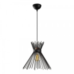 Mustast metallist rippvalgusti Opviq lights Rosalia - Opviq lights