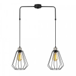 Mustast metallist rippvalgusti Opviq lights Straton - Opviq lights