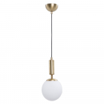 Kuldne-valge klaasist varjuga rippvalgusti &oslash; 15 cm Monera - Squid Lighting