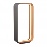 Must LED lauavalgusti h&auml;&auml;le/mobiilirakendusega ja metallist varjuga (k&otilde;rgus 61 cm) Cizione - CINQUE