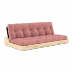 Roosa velvetist diivanvoodi 196 cm Base - Karup Design