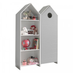 Valge-helehall avatud laste riidekapp 115x171,5 cm CASAMI - Vipack