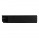 Must m&auml;nnipuidust modulaarne telerilaud 228x40 cm Finca - WOOOD