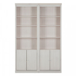 Valge m&auml;nnipuidust raamaturiiul 148x223 cm Anita - St&oslash;raa