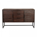 Pruun tiikpuust madal kapp 135x82 cm Webster - White Label