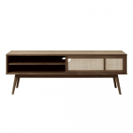 Tumepruun tammespooniga telerilaud 150x50 cm Barrali - Unique Furniture