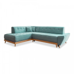 T&uuml;rkiissinine nurgadiivanvoodi (vasak nurk) Dazzling Daisy - Miuform