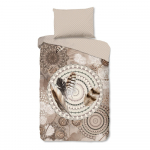 Pruun flanell voodipesu &uuml;heinimesevoodile 140x200 cm Ringhda - HIP